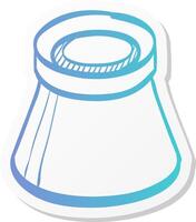 printing magnifier icon in sticker color style. vector