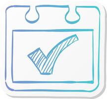 available label icon in sticker color style calendar job work assignment freelance vector