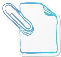 attachment file icon in sticker color style internet communication vector