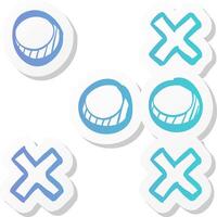 strategy game icon in sticker color style playing vector