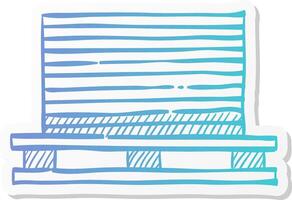 printing stack icon in sticker color style print shop service publisher desktop publishing vector