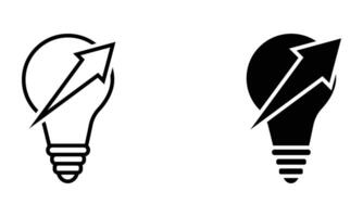 lightbulb with arrow up icon vector