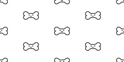 Dog bone seamless pattern face smile cartoon doodle tile background gift wrapping paper repeat wallpaper scarf isolated illustration design vector
