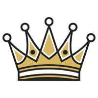 A stylized, gold-colored crown design, perfect for royalty, branding, or a celebratory theme. vector