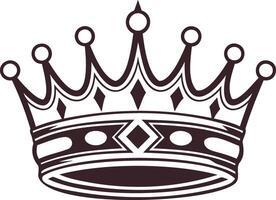 A sophisticated, stylized crown graphic, perfect for logos, branding, or any design project needing a regal touch. vector