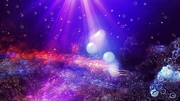 The landscape of an unknown crystal planet smoothly changes perspective, creating the effect of presence for the beholder. video
