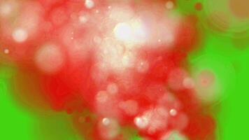 Red and white volumetric smoke against a green background, billowing, rises into the sky, creating the atmosphere of a large fire. video