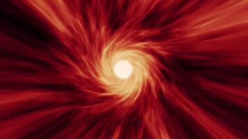 A red swirl forming a bright cosmic vortex in deep save, field with light trails video
