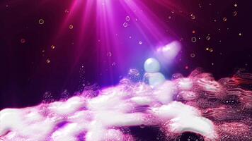 The landscape of an unknown crystalline planet in violet tones smoothly changes perspective, creating the effect of presence for the beholder. video