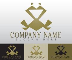 Frog logo embodies both elegance and simplicity. vector