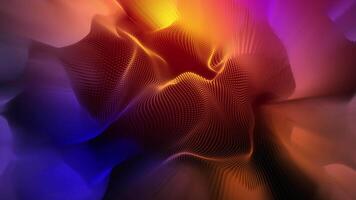 Abstract glowing background with golden moving lines that change shape to create a unique pattern. video