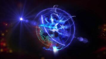 The virtual sphere effectively changes its structure and color video