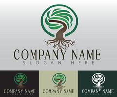 A sleek and minimalistic tree illustration created as a modern logo design, representing the essence of a plant-focused product line and a botanical wellness spa. vector