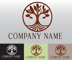 A modern tree logo in a minimalist design that reflects simplicity and elegance in its form. vector