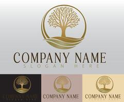 A modern and stylish tree logo rendered in a clean, minimalistic style, ideal for a brand that celebrates natural products and botanical wellness. vector