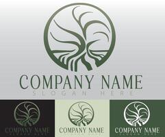This minimalistic tree logo design exudes modern elegance, making it a perfect representation for a natural product line and a botanical wellness spa. vector