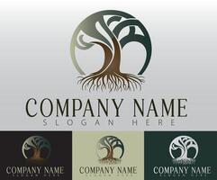 A vibrant tree logo design that captures attention with its simplicity while maintaining an elegant and minimalistic style, perfectly suited for modern branding needs. vector