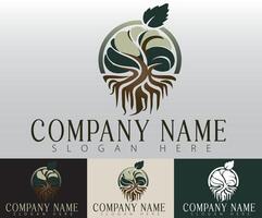 A tree logo design, offering a simple yet elegant and minimalistic style. vector