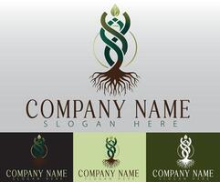 A logo that features a contemporary and simplistic tree design, ideal for branding a natural product line centered on plants and a botanical wellness spa. vector