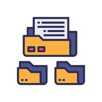 folder filled color icon for your website, mobile, presentation, and logo design. vector