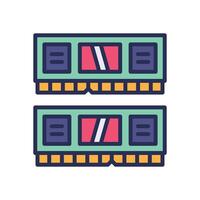 ram filled color icon for your website, mobile, presentation, and logo design. vector