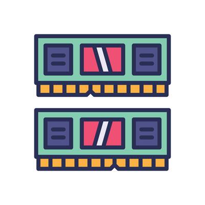 ram filled color icon for your website, mobile, presentation, and logo design.