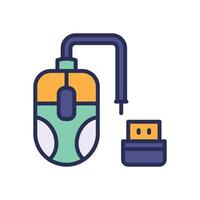 mouse filled color icon for your website, mobile, presentation, and logo design. vector