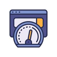 internet speed filled color icon for your website, mobile, presentation, and logo design. vector