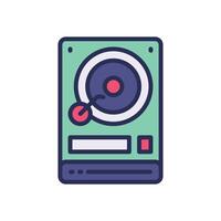 hard disc filled color icon for your website, mobile, presentation, and logo design. vector