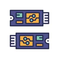 ssd drive filled color icon for your website, mobile, presentation, and logo design. vector
