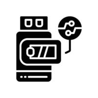 flashdisk solid icon vector