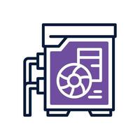 personal computer dual tone icon for your website, mobile, presentation, and logo design. vector