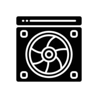 computer fan solid icon vector