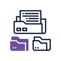 folder dual tone icon for your website, mobile, presentation, and logo design. vector