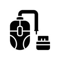 mouse glyph icon for your website, mobile, presentation, and logo design. vector