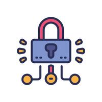 padlock filled color icon for your website, mobile, presentation, and logo design. vector