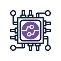 chip dual tone icon for your website, mobile, presentation, and logo design. vector