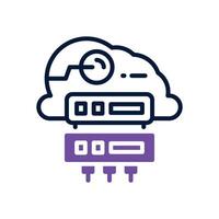 cloud storage dual tone icon for your website, mobile, presentation, and logo design. vector