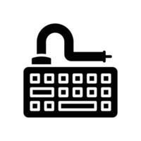 keyboard glyph icon for your website, mobile, presentation, and logo design. vector