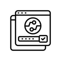 window tab line icon vector