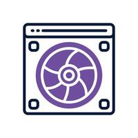 computer fan dual tone icon for your website, mobile, presentation, and logo design. vector