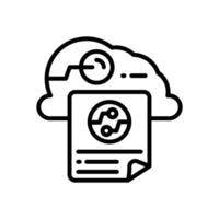 cloud data line icon vector