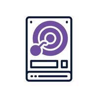 hard disc dual tone icon for your website, mobile, presentation, and logo design. vector
