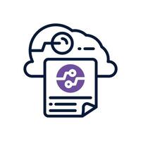 cloud data dual tone icon for your website, mobile, presentation, and logo design. vector