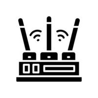 router glyph icon for your website, mobile, presentation, and logo design. vector