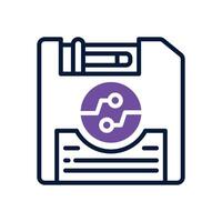 diskette dual tone icon for your website, mobile, presentation, and logo design. vector