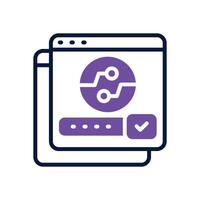 window tab dual tone icon for your website, mobile, presentation, and logo design. vector