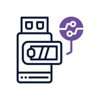 flashdisk dual tone icon for your website, mobile, presentation, and logo design. vector