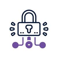 padlock dual tone icon for your website, mobile, presentation, and logo design. vector
