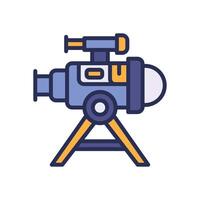 telescope filled color icon. icon for your website, mobile, presentation, and logo design. vector